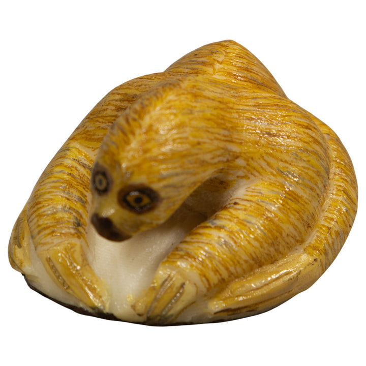 Brown Sloth Tagua Carving