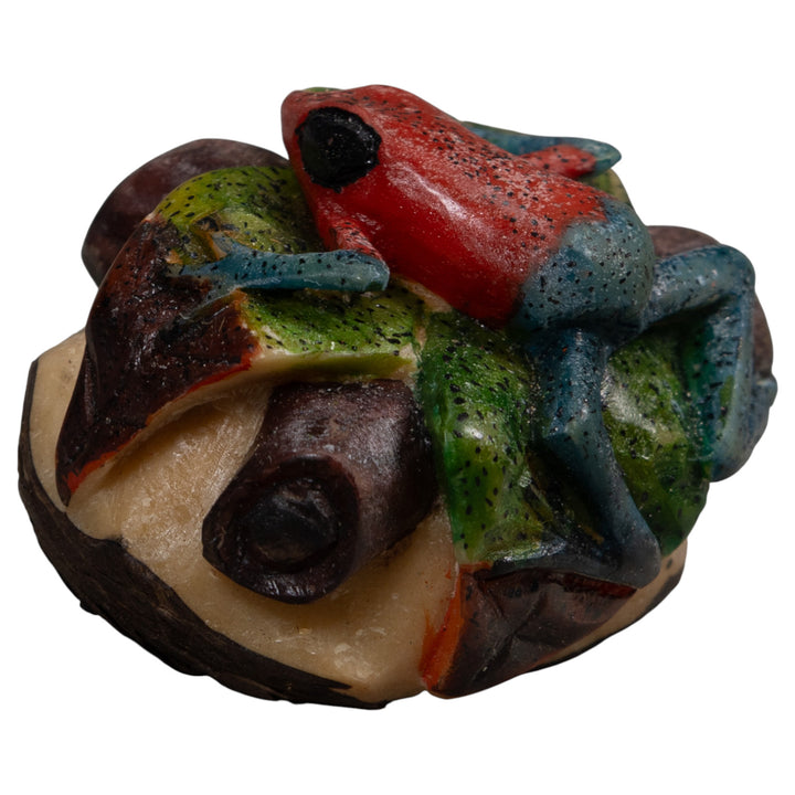 Red And Blue Poison Dart Frog Tagua Carving
