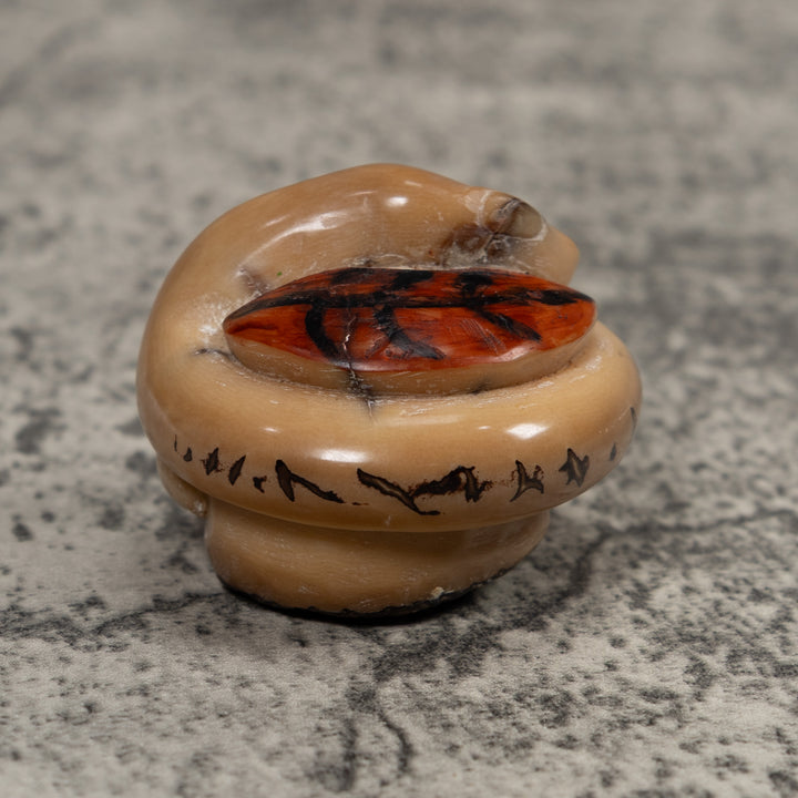 Vintage Snake Tagua Carving