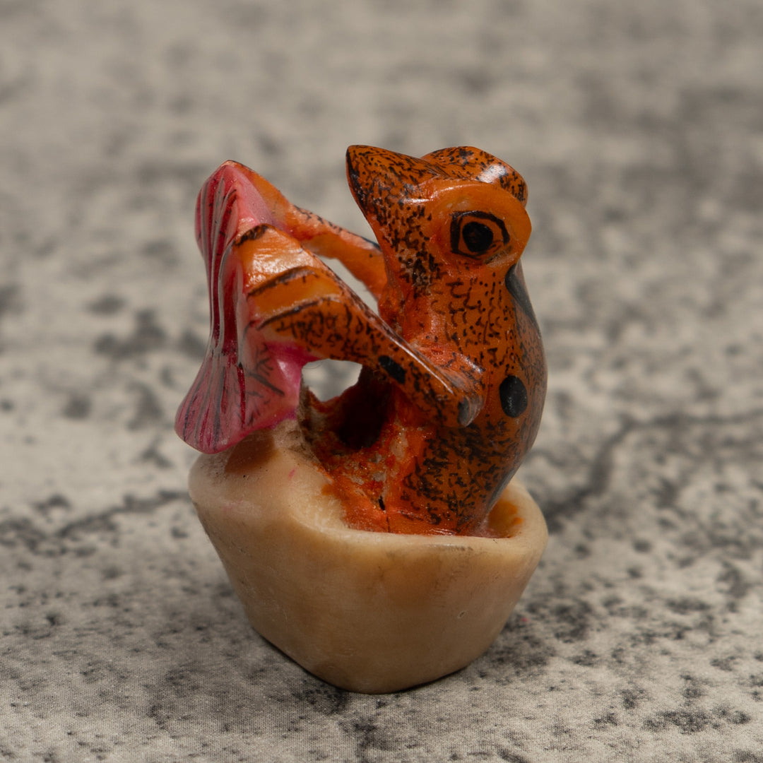 Vintage Frog Tagua Carving