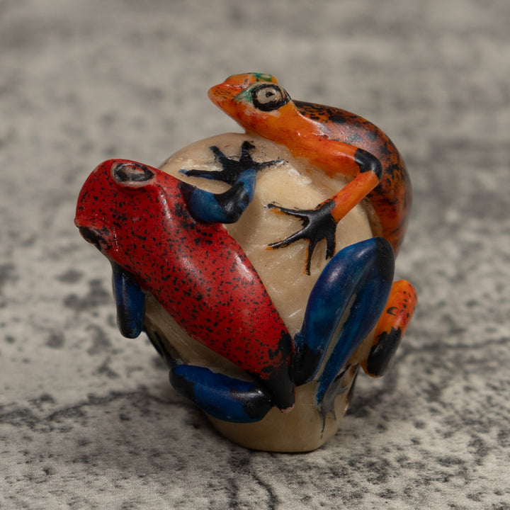 Double Poison Dart Frog Tagua Carving