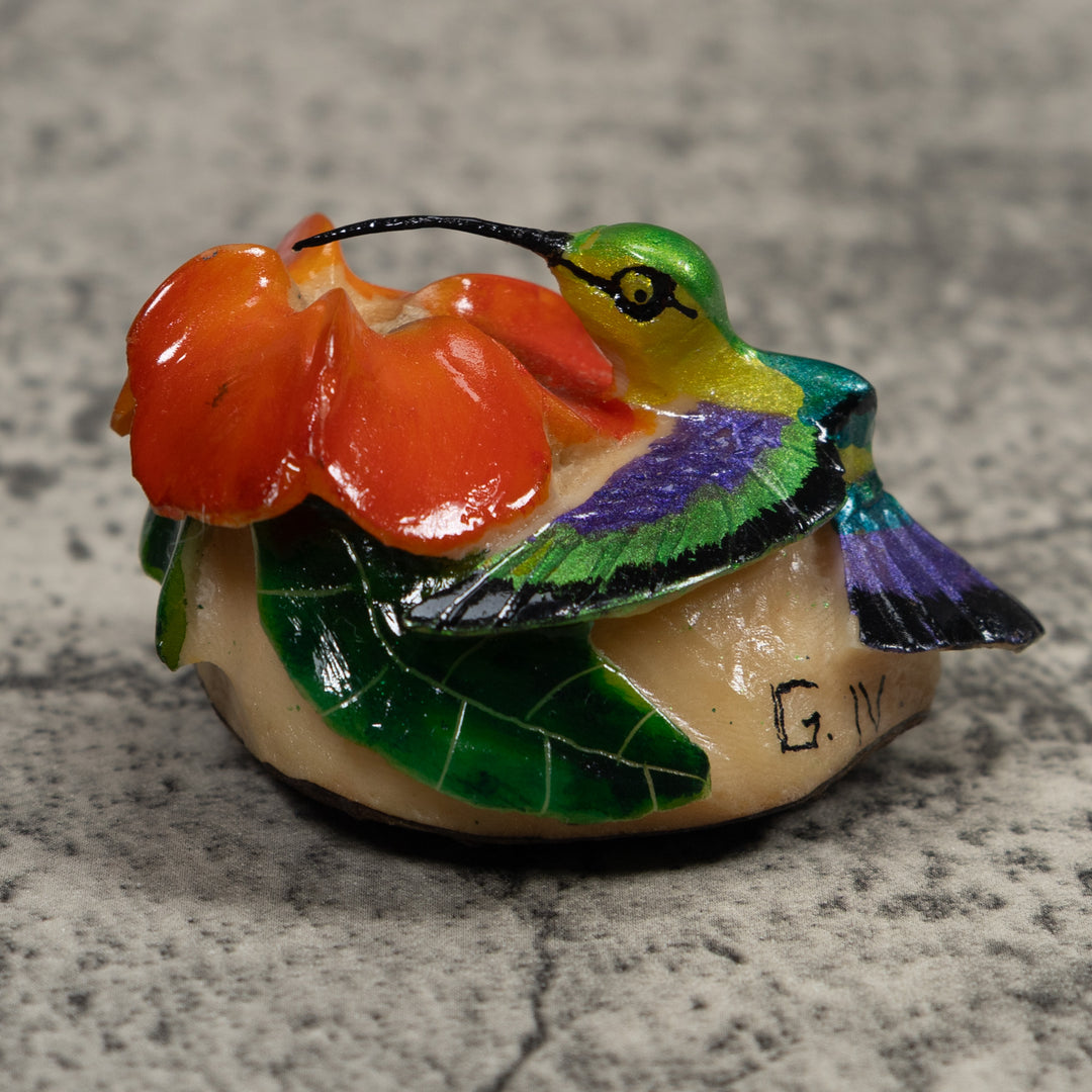 Hummingbird Tagua Carving