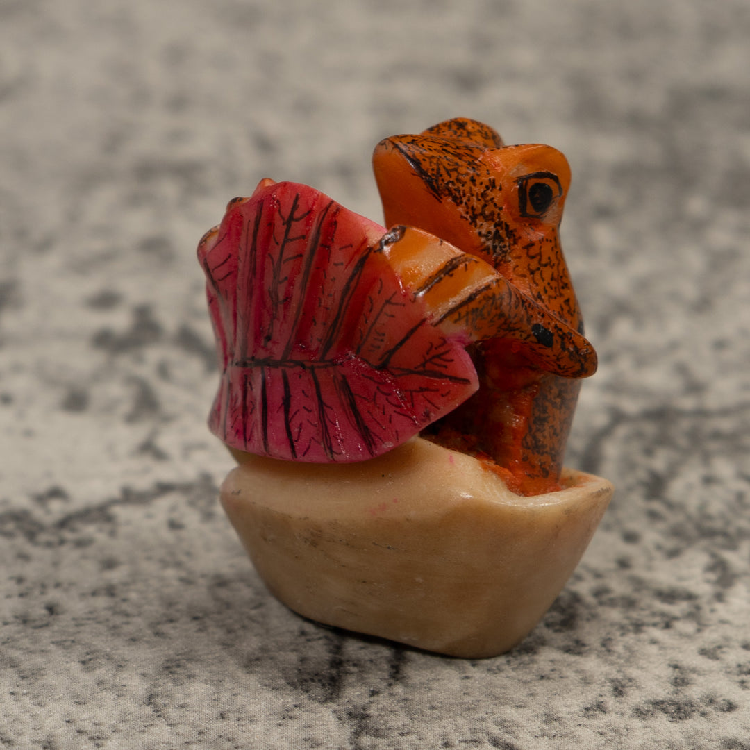 Vintage Frog Tagua Carving