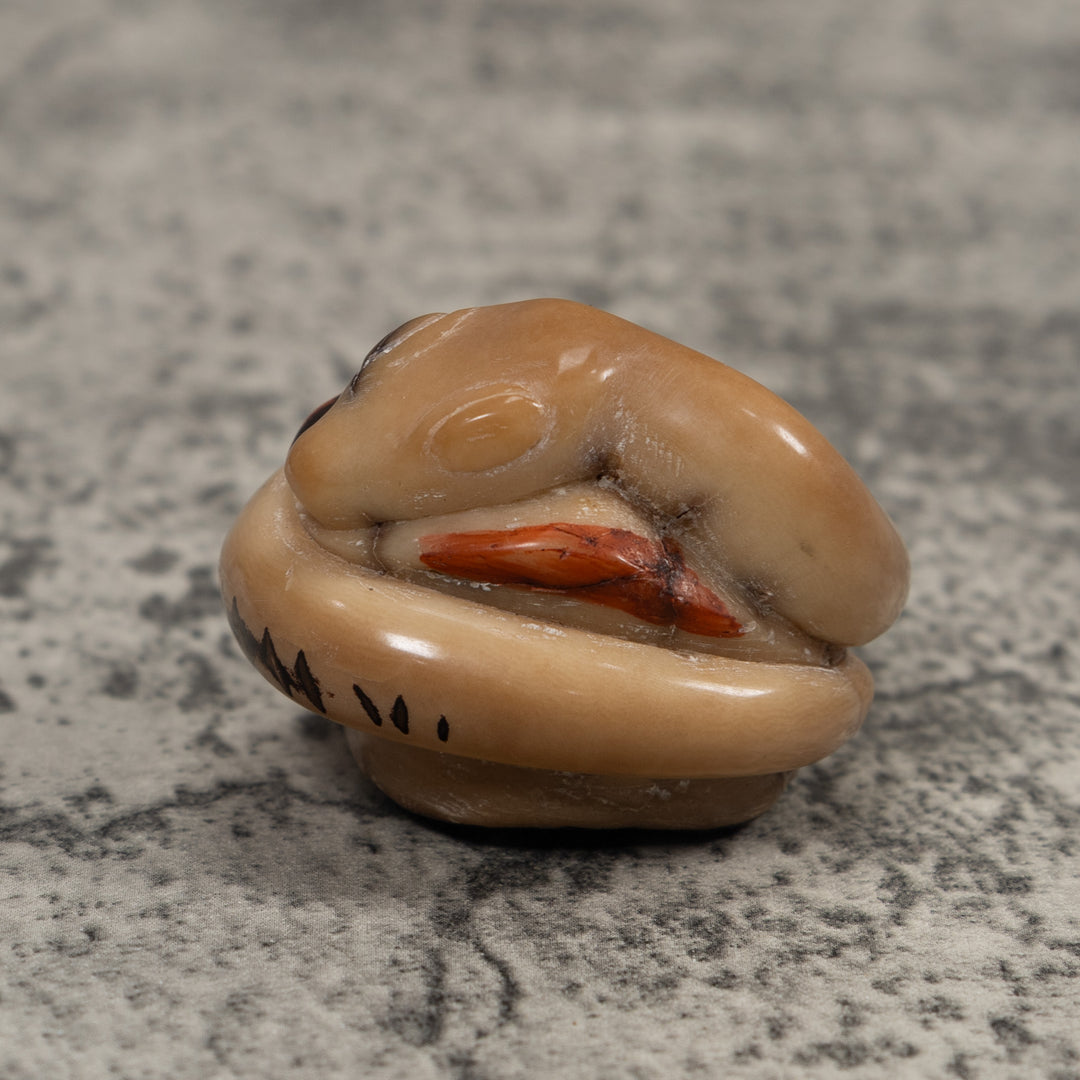 Vintage Snake Tagua Carving