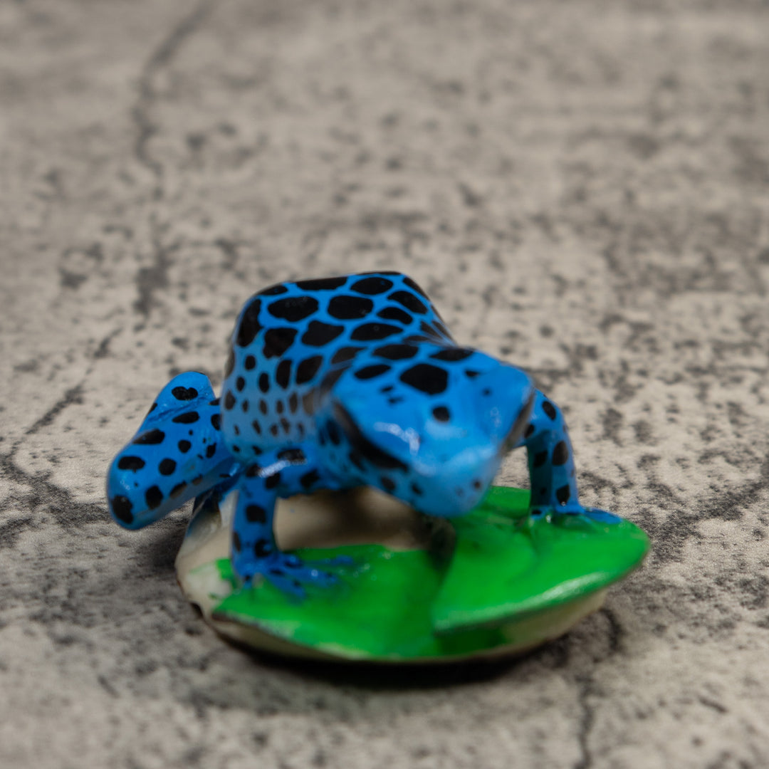 Blue Green And Black Poison Dart Frog Tagua Carving