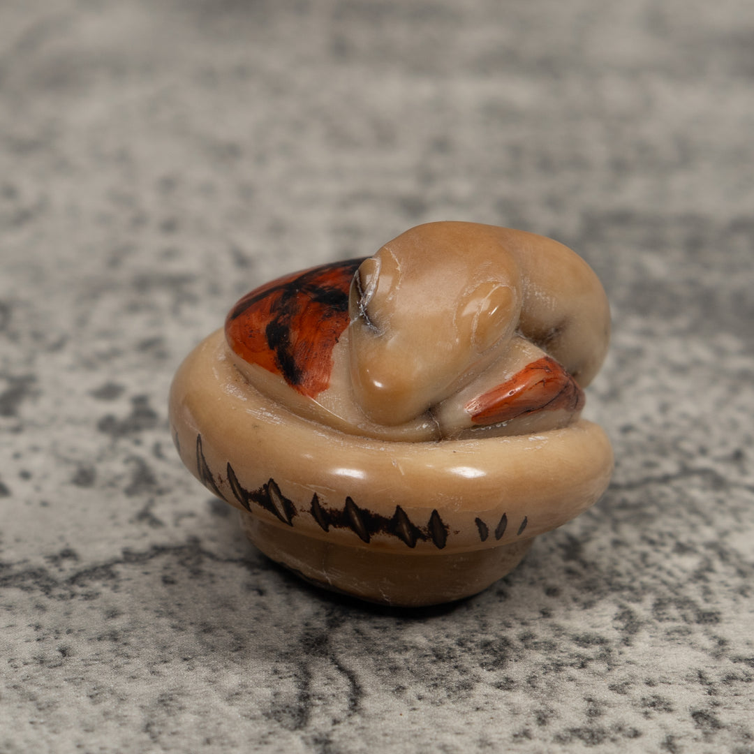 Vintage Snake Tagua Carving