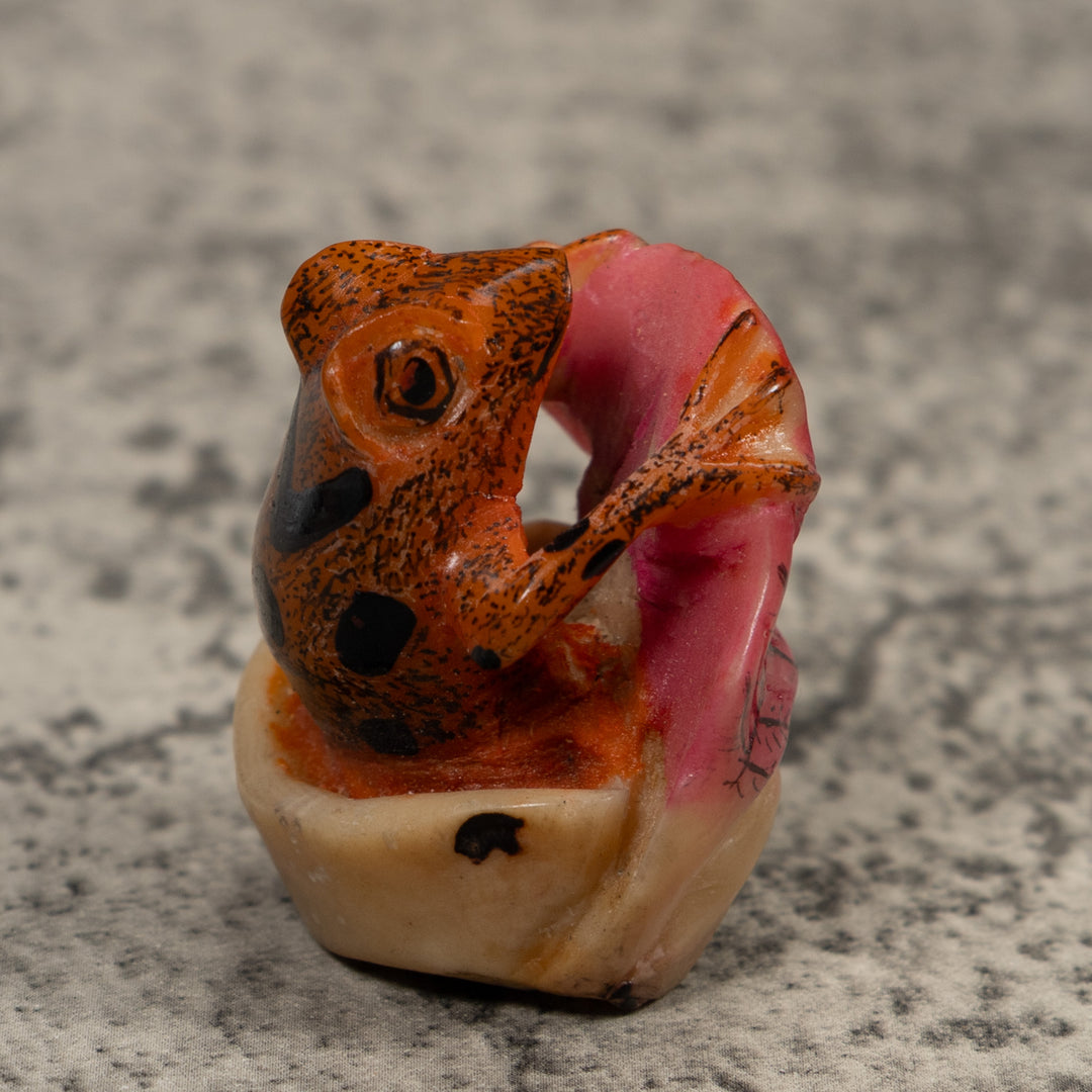 Vintage Frog Tagua Carving