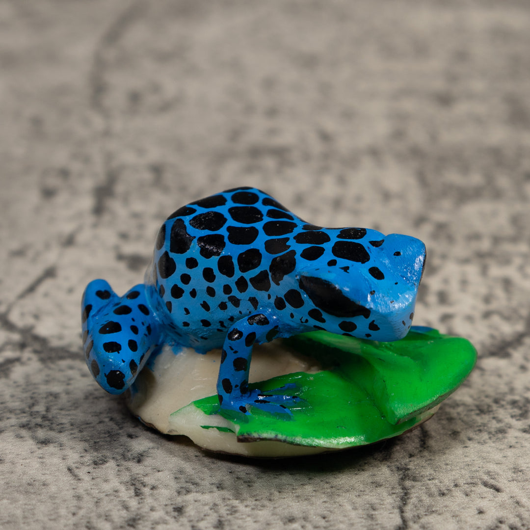 Blue Green And Black Poison Dart Frog Tagua Carving