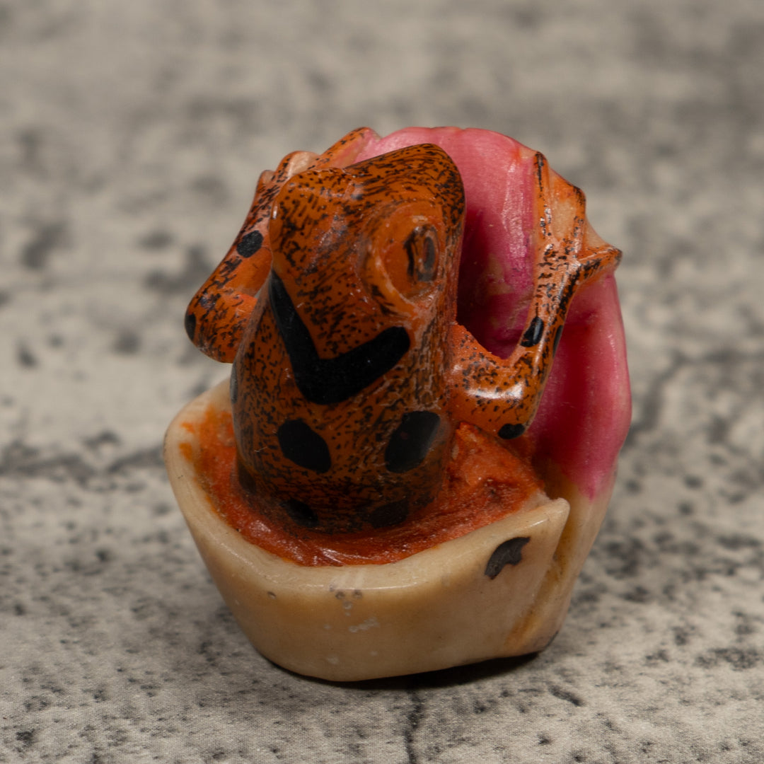 Vintage Frog Tagua Carving