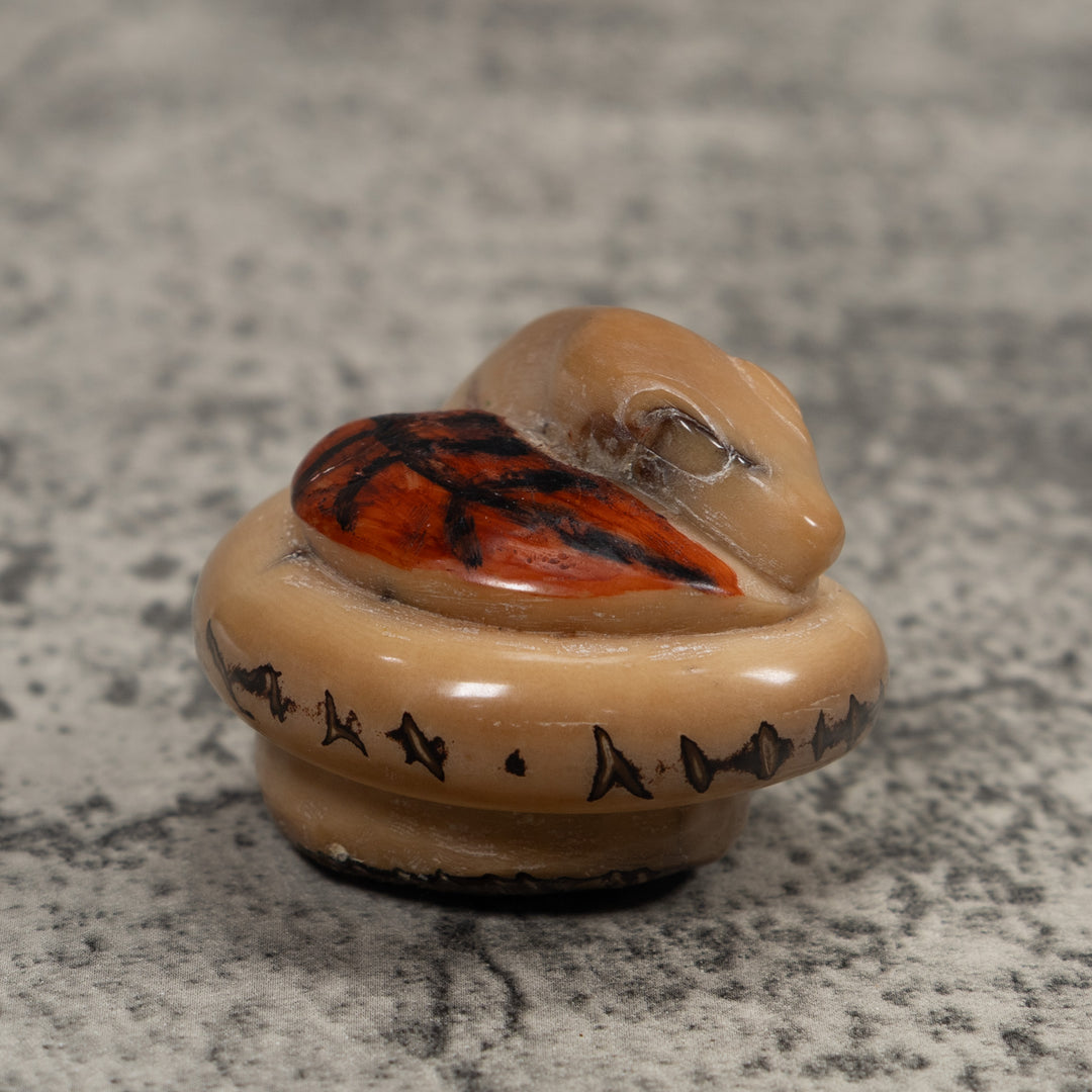 Vintage Snake Tagua Carving