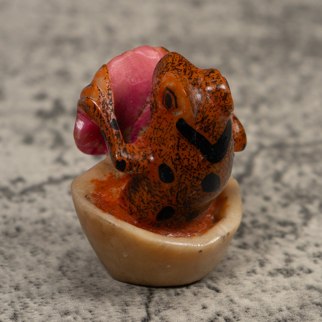 Vintage Frog Tagua Carving