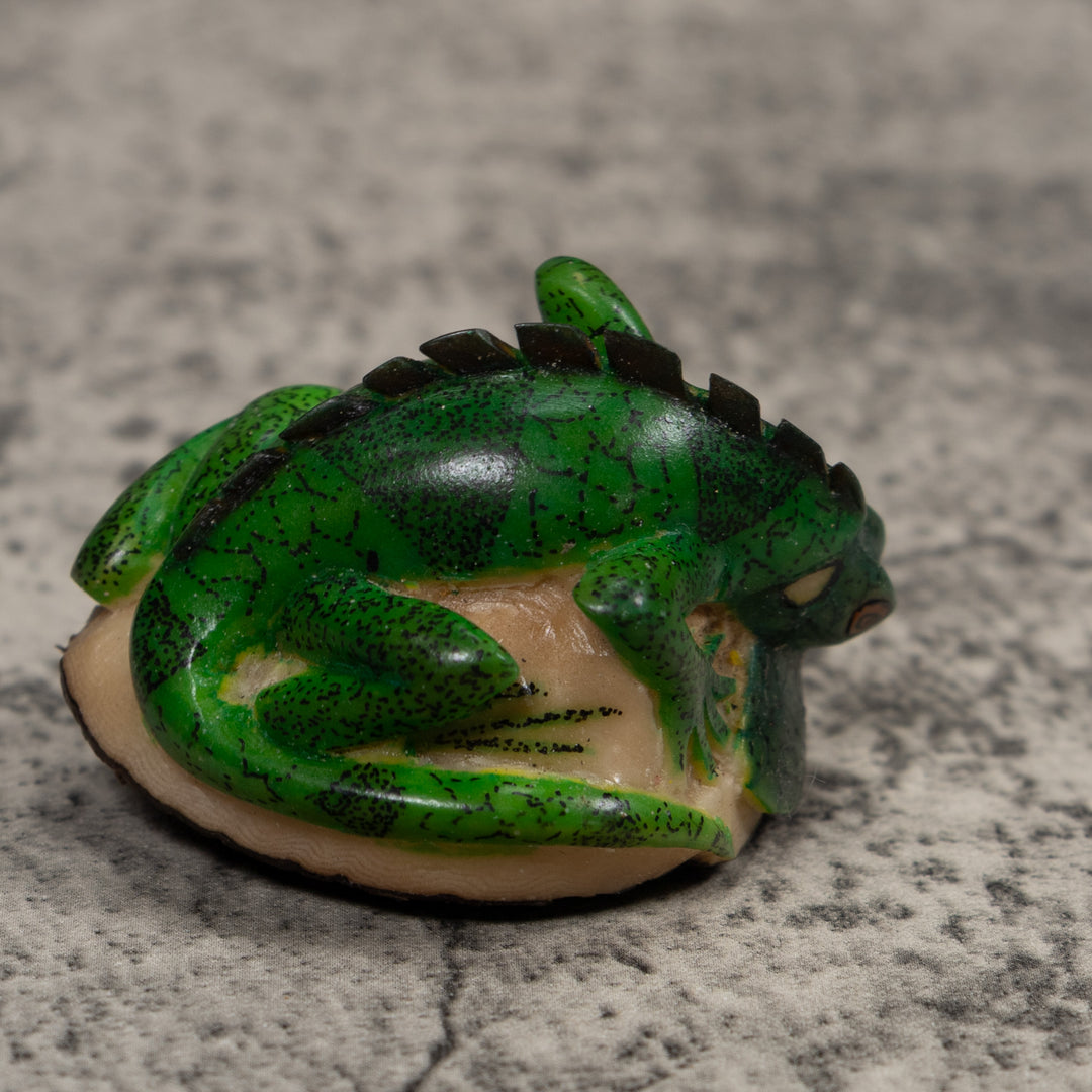 Iguana Lizard Reptile Tagua Carving