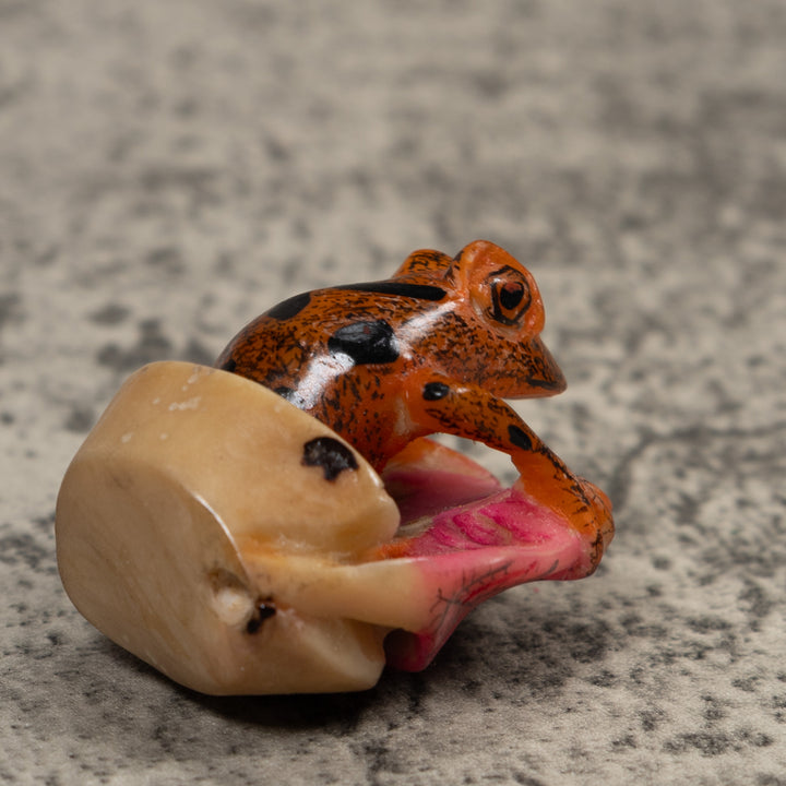 Vintage Frog Tagua Carving