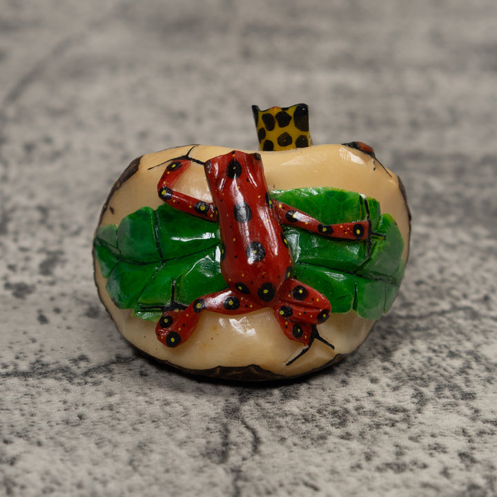 Double Poison Dart Frog Tagua Carving