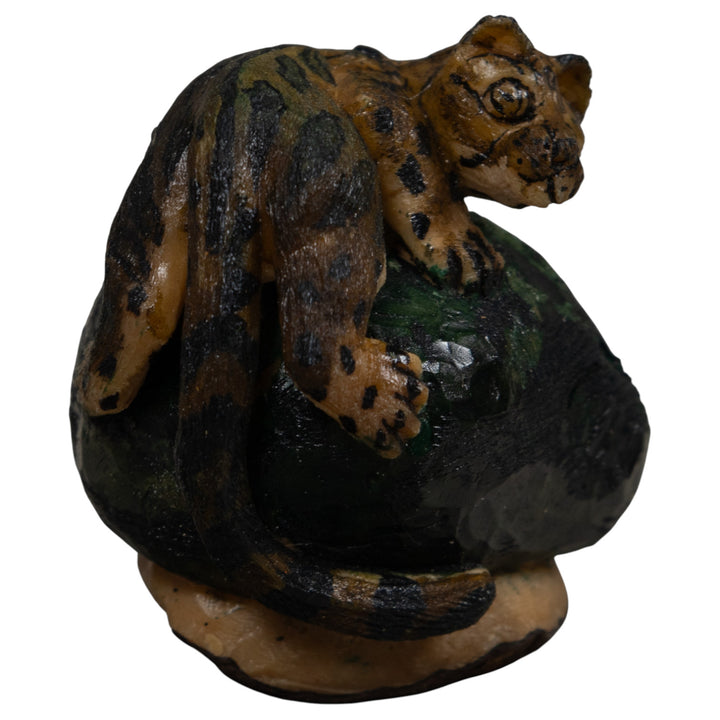 Jaguar Cat Tagua Carving