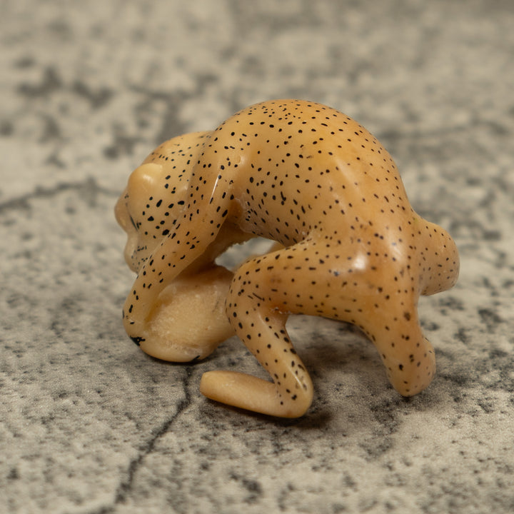 Vintage White Monkey Tagua Carving