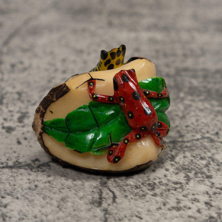 Double Poison Dart Frog Tagua Carving