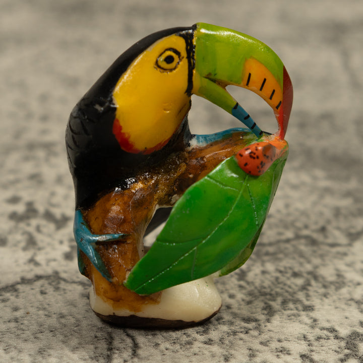 Toucan Parrot Bird Tagua Carving