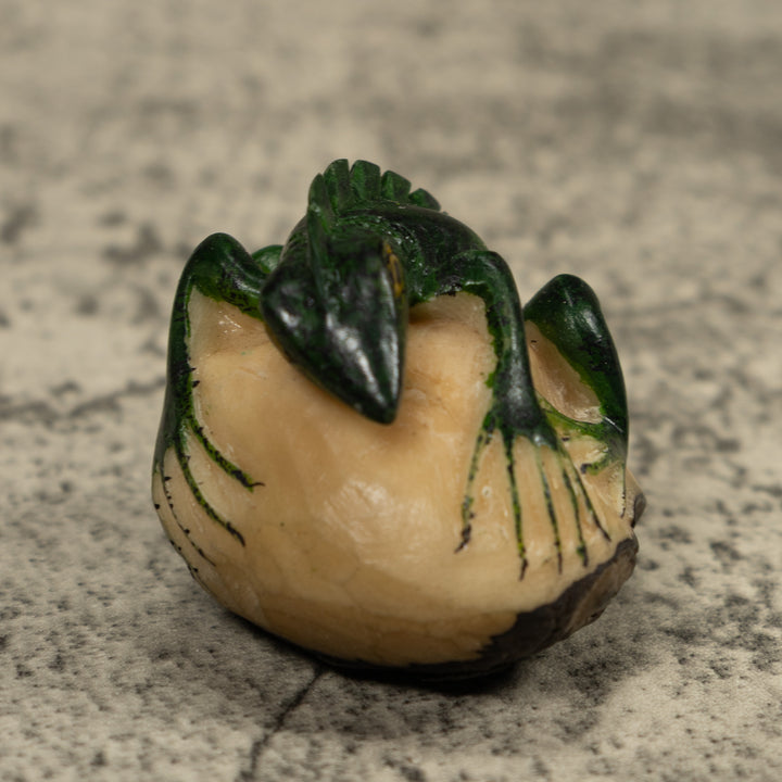Vintage Iguana Lizard Reptile Tagua Carving