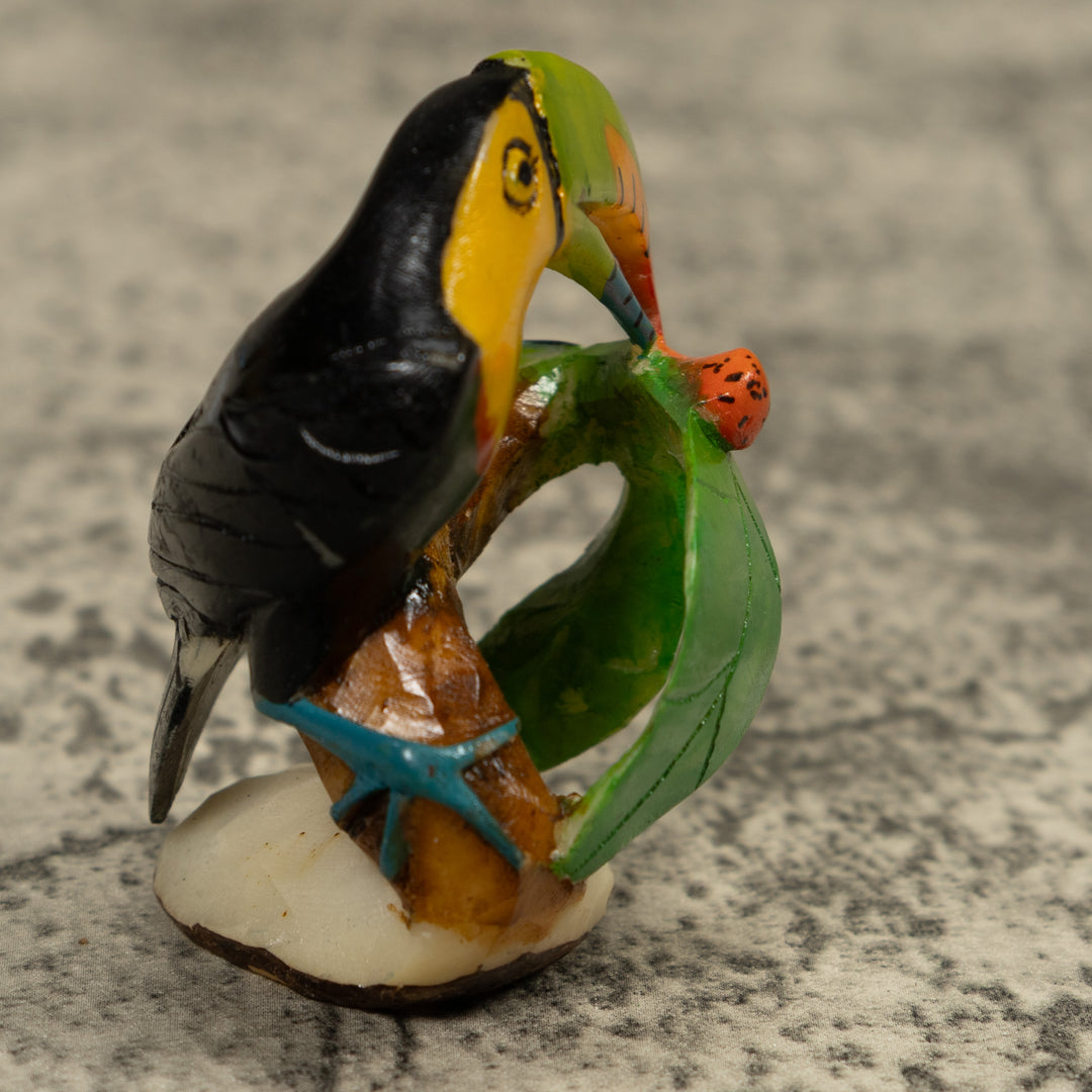 Toucan Parrot Bird Tagua Carving