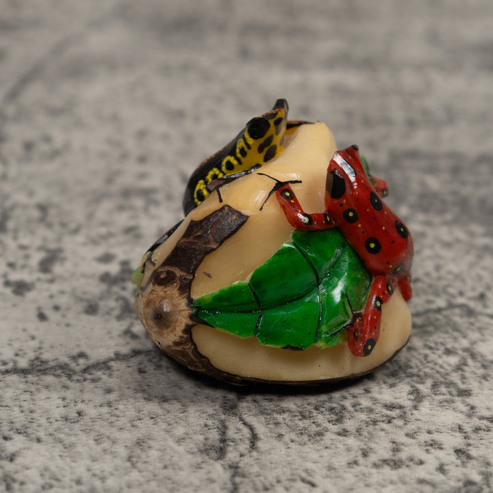Double Poison Dart Frog Tagua Carving