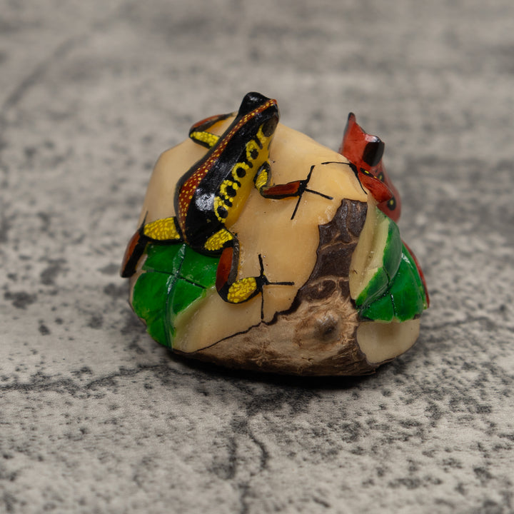 Double Poison Dart Frog Tagua Carving