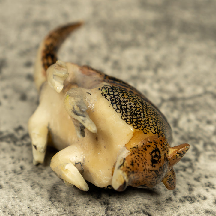 Vintage Armadillo Tagua Carving