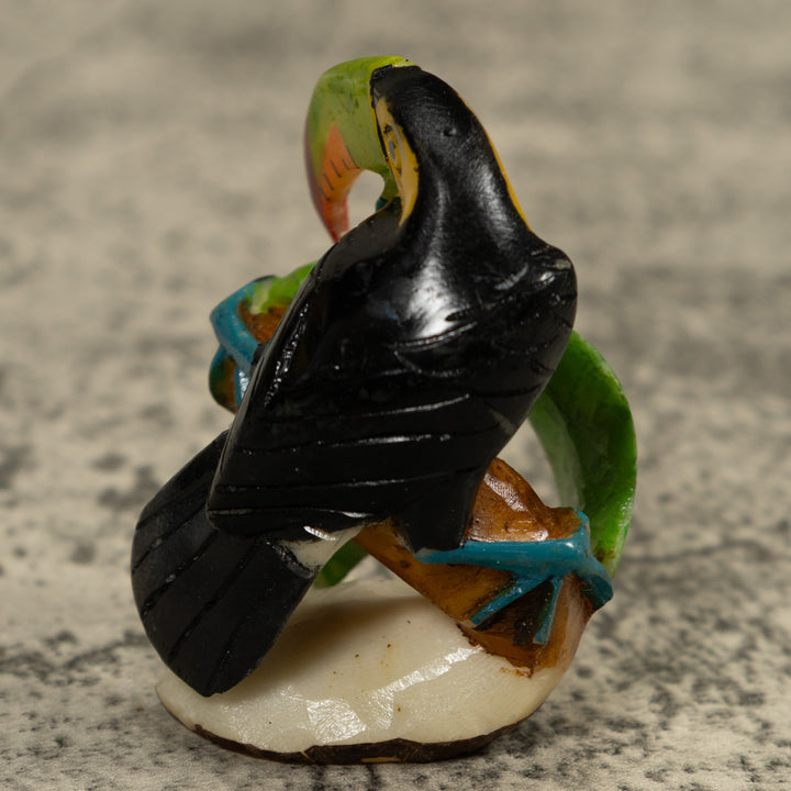 Toucan Parrot Bird Tagua Carving