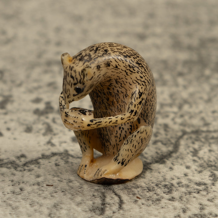 Vintage Jungle Critter Tagua Carving