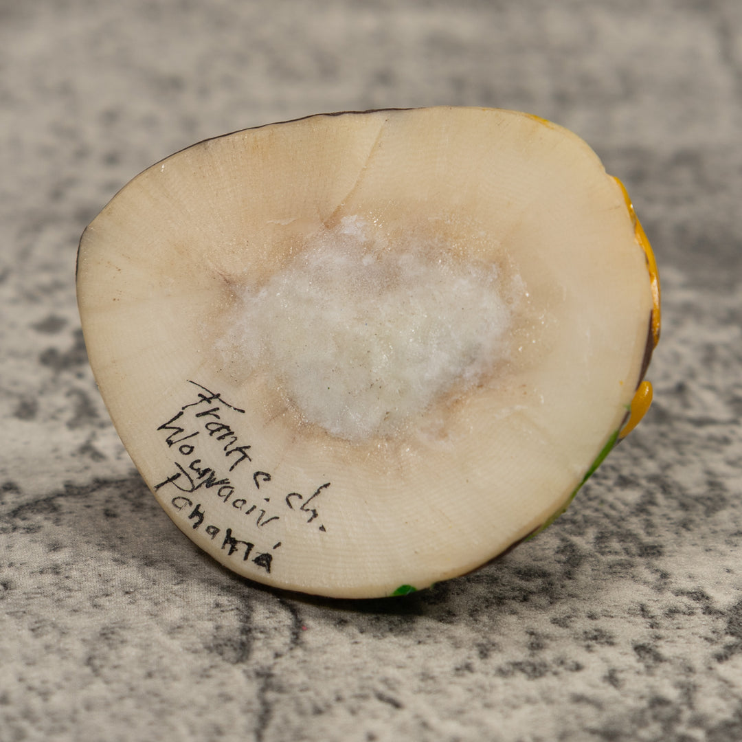 Double Golden Frog Tagua Carving