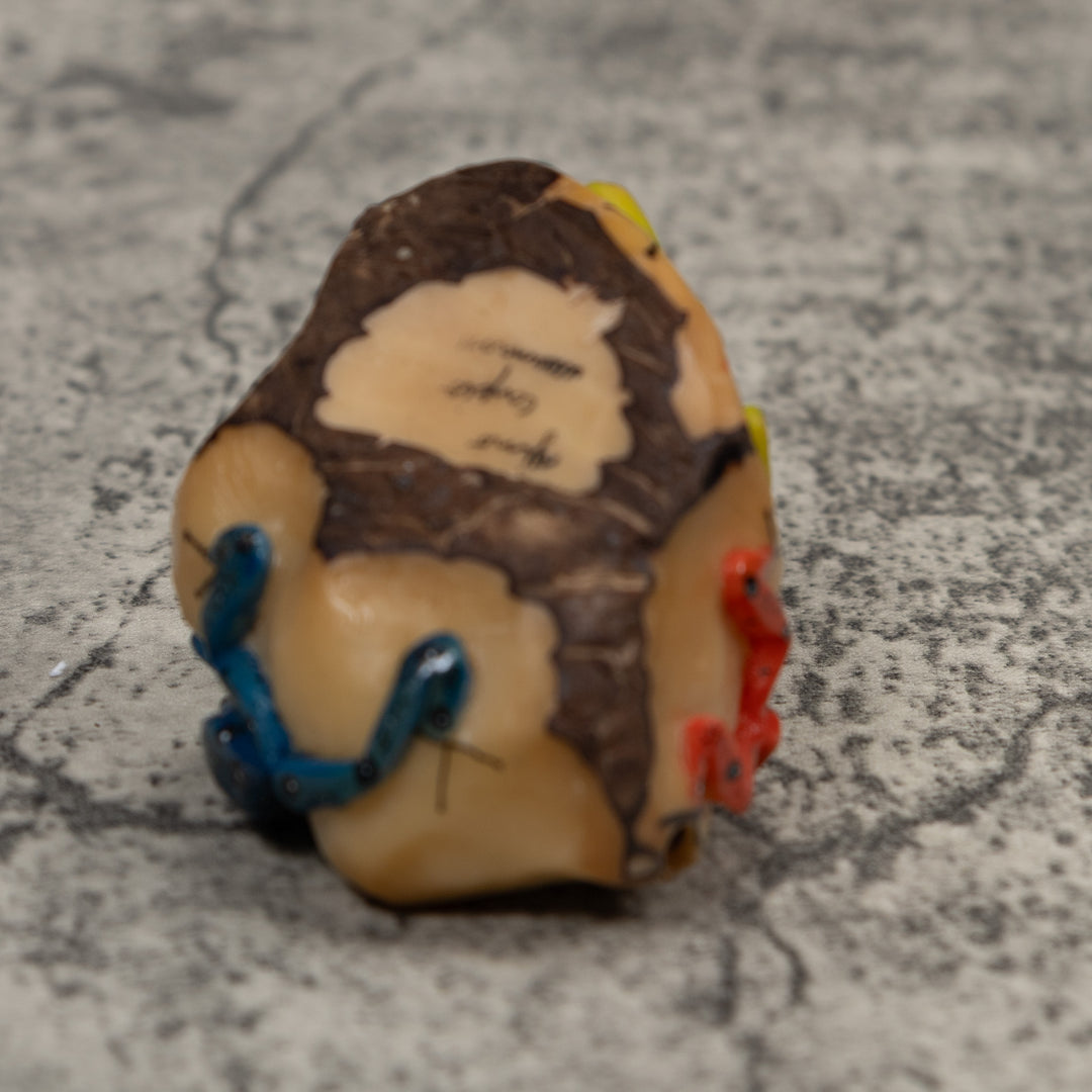 3 Poison Dart Frog Tagua Carving