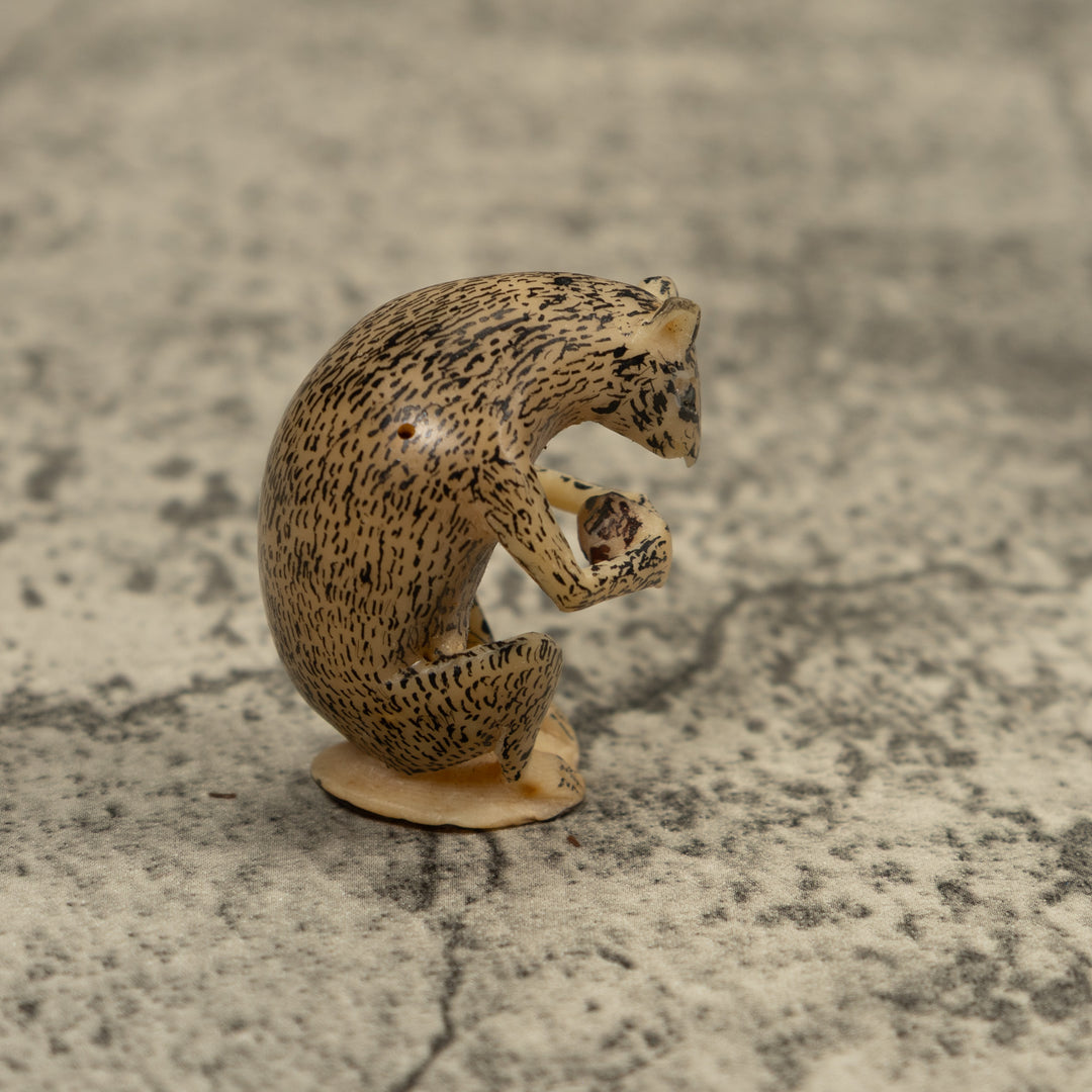 Vintage Jungle Critter Tagua Carving