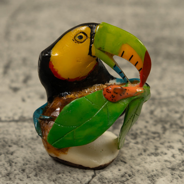 Toucan Parrot Bird Tagua Carving