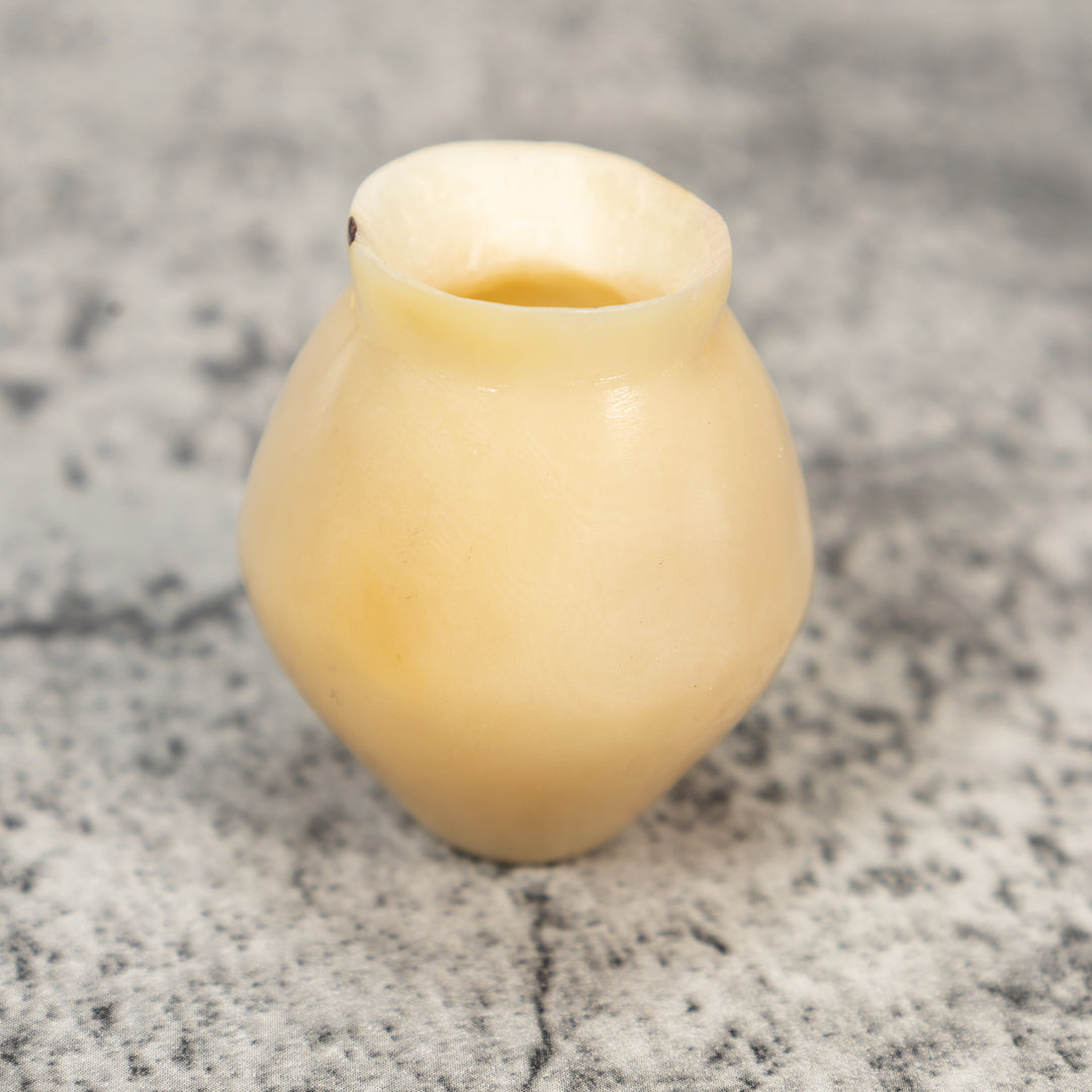 Simple White Vase Tagua Carving