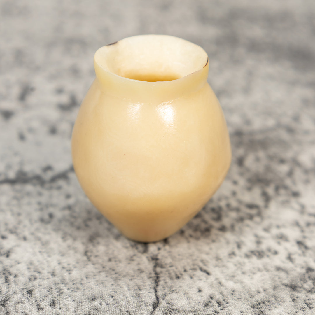 Simple White Vase Tagua Carving