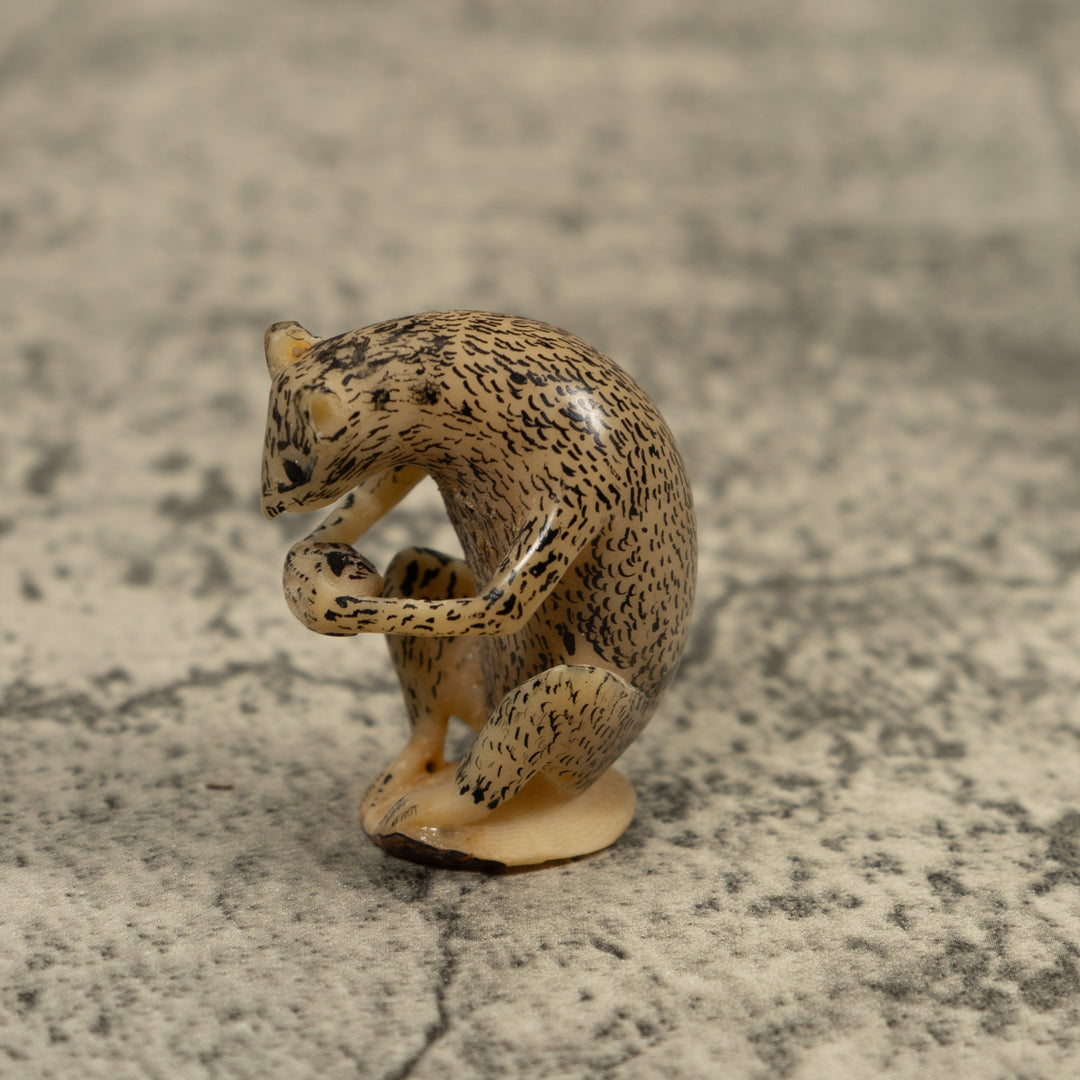 Vintage Jungle Critter Tagua Carving