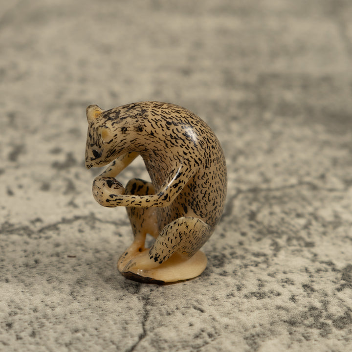 Vintage Jungle Critter Tagua Carving