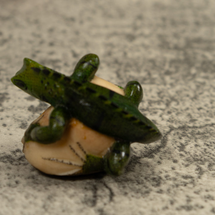 Iguana Lizard Reptile Tagua Carving