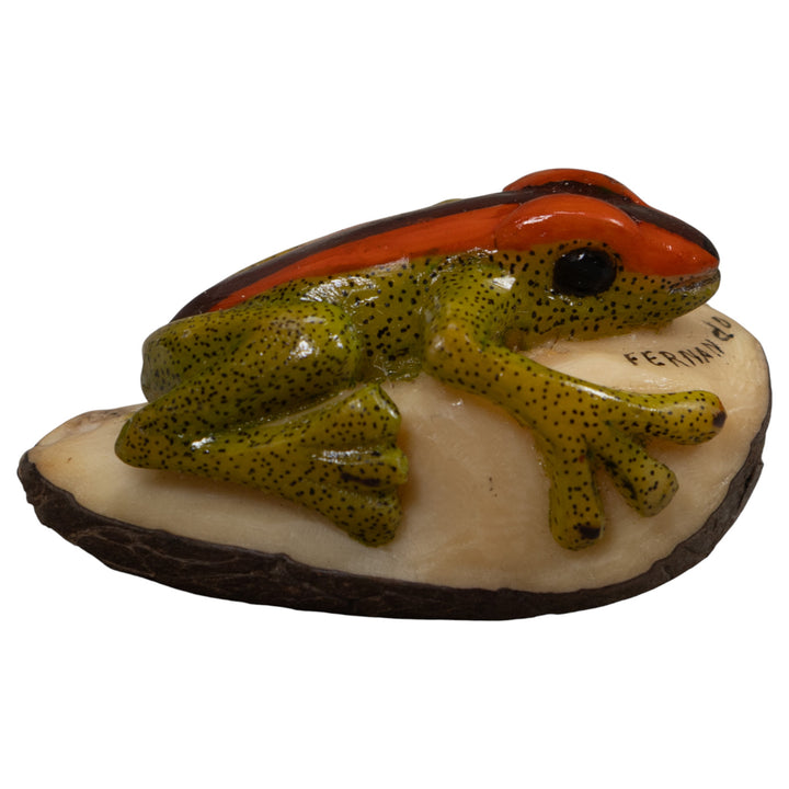 Vintage Poison Dart Frog Tagua Carving