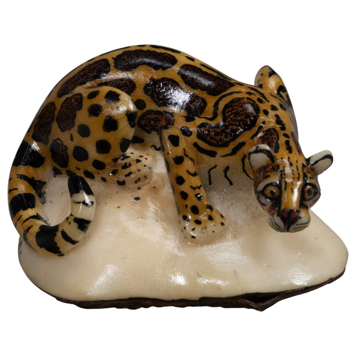 Jaguar Cat Tagua Carving