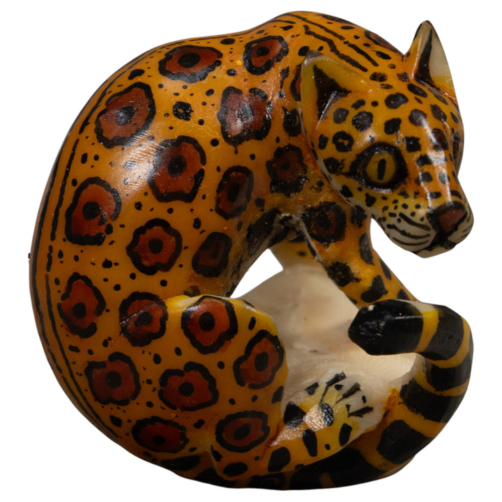 Jaguar Cat Tagua Carving
