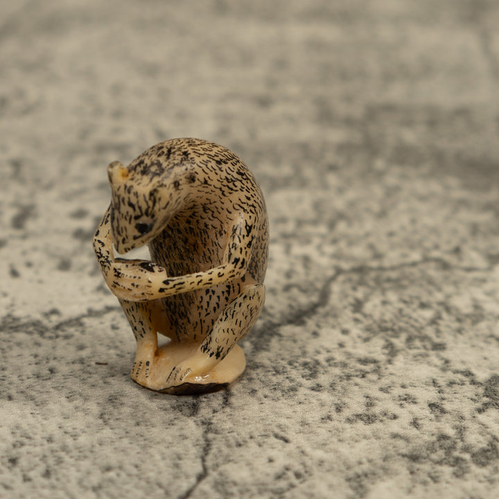 Vintage Jungle Critter Tagua Carving