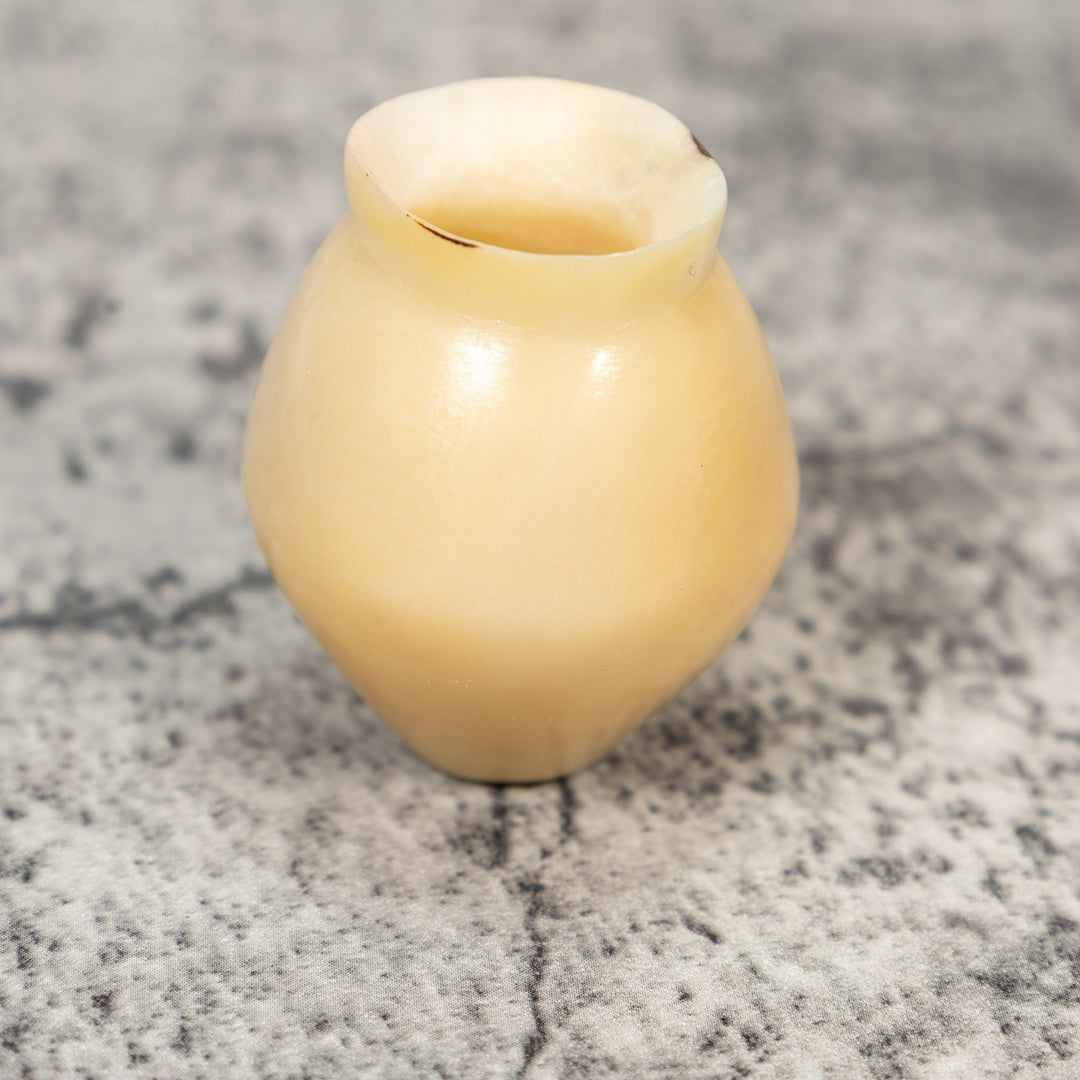 Simple White Vase Tagua Carving