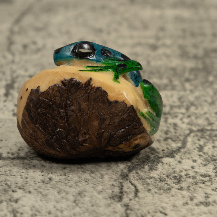 Vintage Poison Dart Frog Tagua Carving