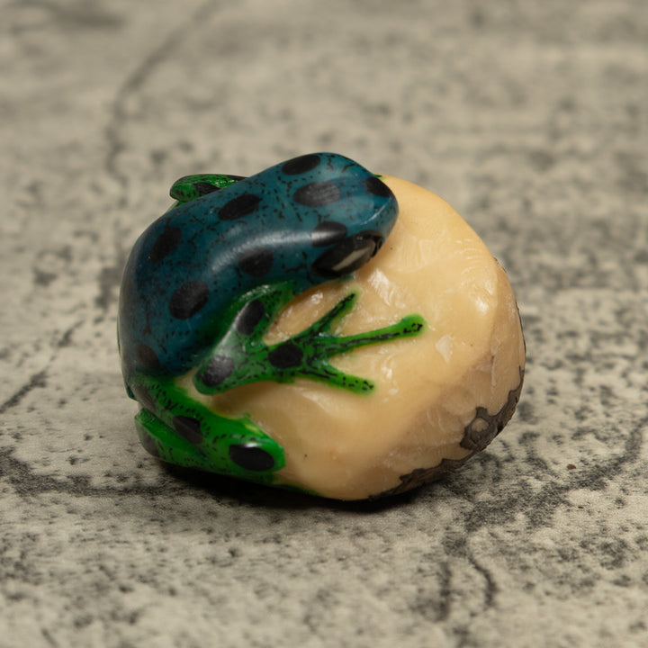Vintage Poison Dart Frog Tagua Carving