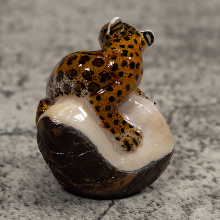 Jaguar Cat Tagua Carving