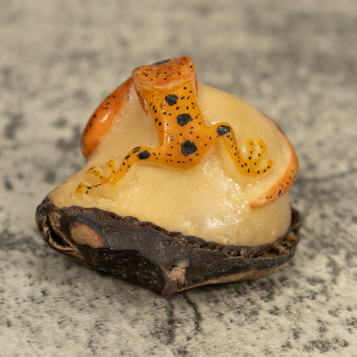 Snake Eating Frog Tagua Carving