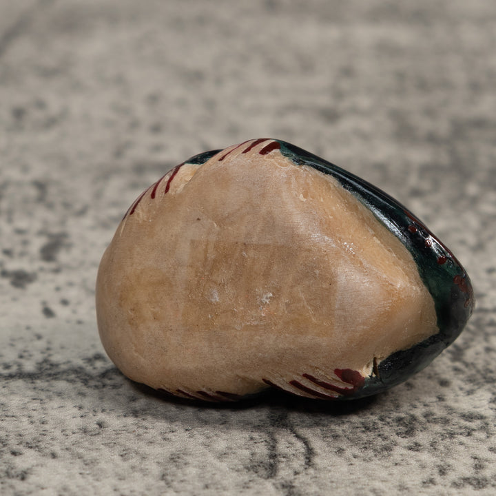 Vintage Blue Black Lizard Gecko Tagua Carving