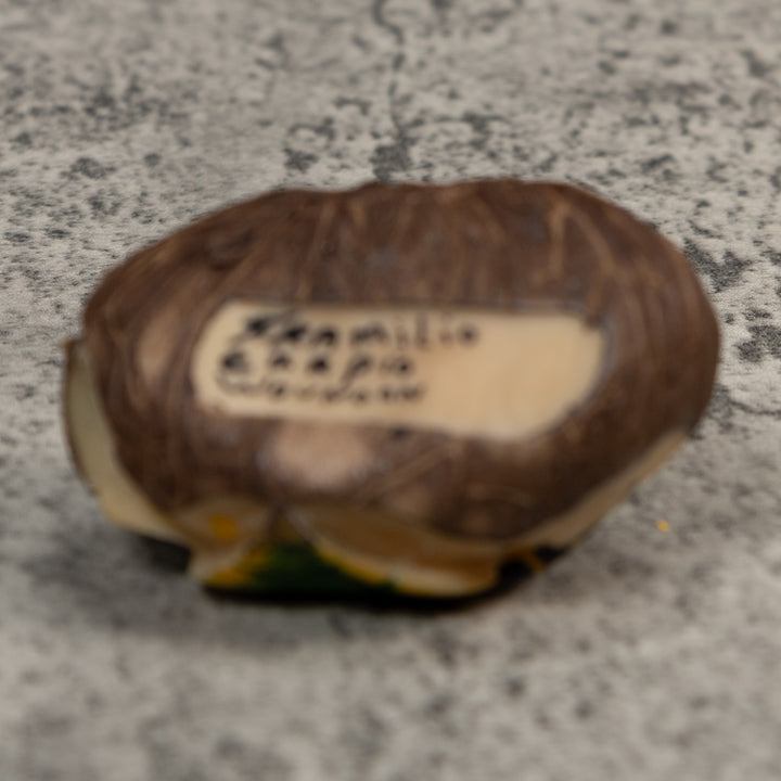 Black Green And Yellow Poison Dart Frog Tagua Carving