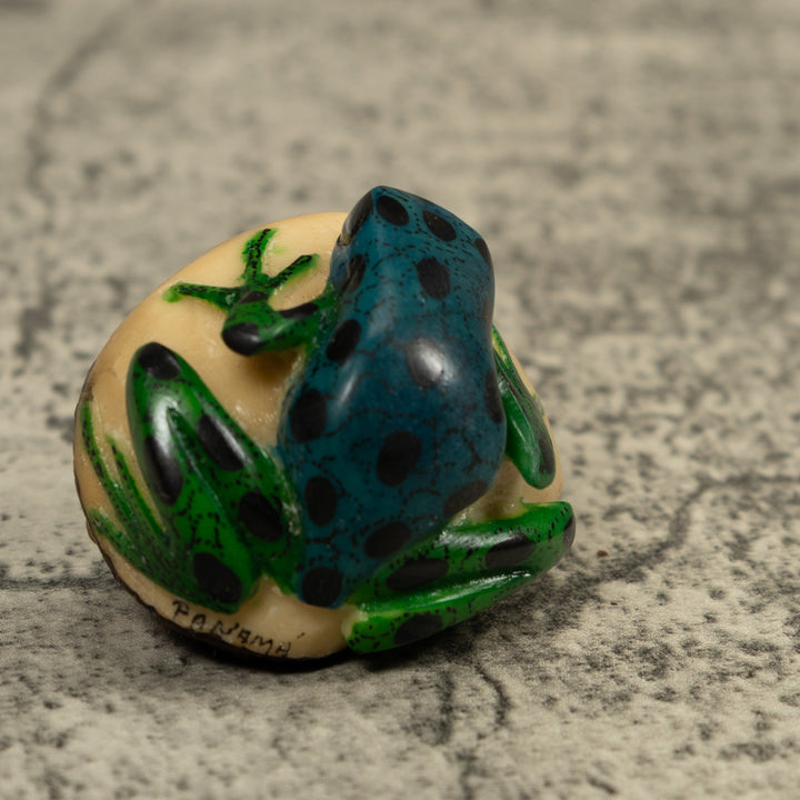 Vintage Poison Dart Frog Tagua Carving